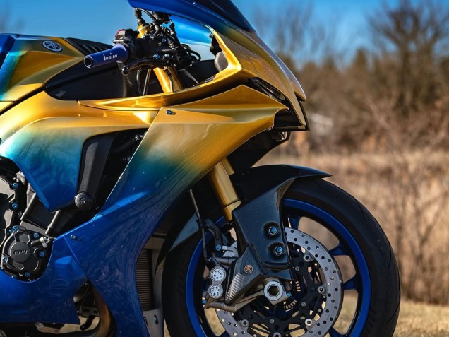 2020-2025 Yamaha YZF 1000 R1 Motorcycle Fairings - Blue Gold Canada