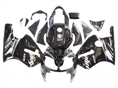 Buy 2000-2001 Kawasaki ZX12R Motorcycle Fairings - Glossy Black White Elf Snow Canada