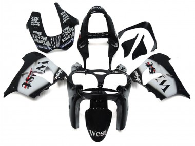 Buy 2002-2003 Kawasaki ZX9R Motorcycle Fairings - Glossy Black White West Canada