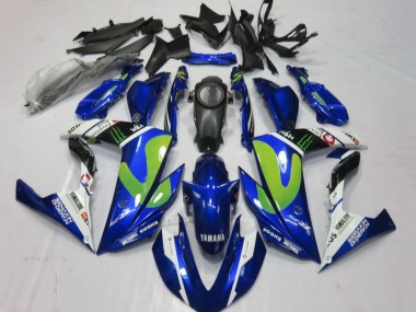 Buy 2015-2018 Yamaha YZF R3/R25 Motorcycle Fairings - Blue White Black Green Monster Canada