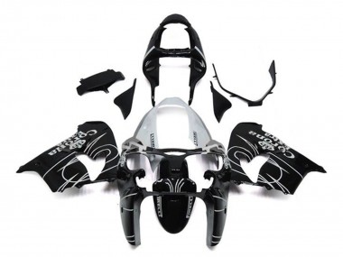 Buy 2002-2003 Kawasaki ZX9R Motorcycle Fairings - Glossy Black White Corona Extra Canada
