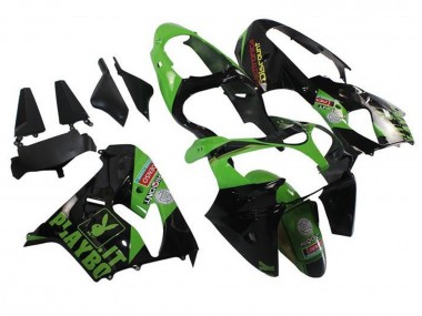 Buy 2002-2003 Kawasaki ZX9R Motorcycle Fairings - Green Black Playboy Canada