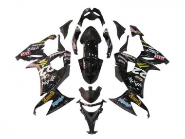 Buy 2008-2010 Kawasaki ZX10R Motorcycle Fairings - Glossy Black Blue Yellow Monster Canada