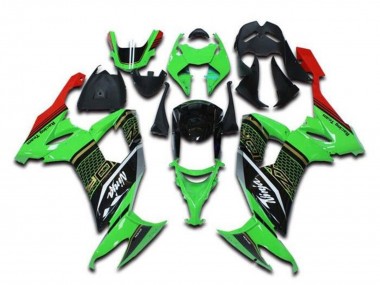 Buy 2008-2010 Kawasaki ZX10R Motorcycle Fairings - Green Black Red White Honeycomb Canada
