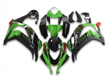 Buy 2016-2020 Kawasaki ZX10R Motorcycle Fairings - Green Glossy Black Red Honeycomb Canada