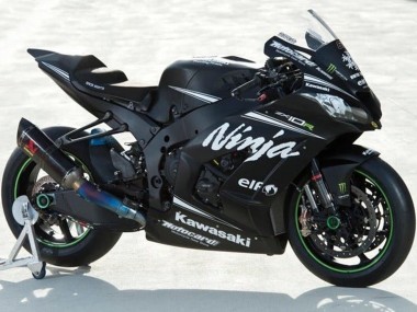 Buy 2016-2020 Kawasaki ZX10R Motorcycle Fairings - Matte Black White Elf Ninja Canada