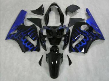 Buy 2002-2006 Kawasaki ZX12R Motorcycle Fairing - Glossy Black Blue Flame Canada