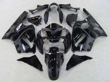 Buy 2002-2006 Kawasaki ZX12R Motorcycle Fairings - Glossy Black Grey Tribal Canada