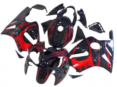 Buy 2002-2006 Kawasaki ZX12R Motorcycle Fairings - Glossy Black Red Tribal Canada
