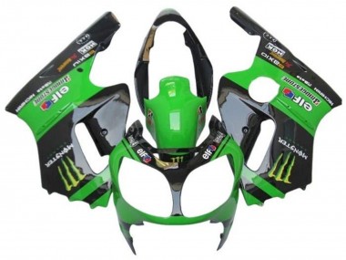 Buy 2002-2006 Kawasaki ZX12R Motorcycle Fairings - Green Glossy Black Elf Touch4 Monster Canada