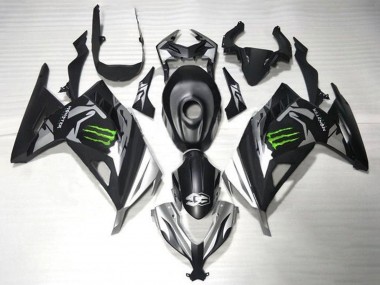 Buy 2013-2024 Kawasaki EX300 Motorcycle Fairings - Matte Black Silver Green Monster Canada