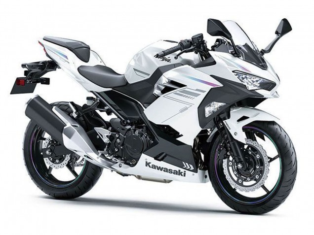 2018-2024 Kawasaki Ninja 400 Motorcycle Fairings - Pearl White Blizzard Canada