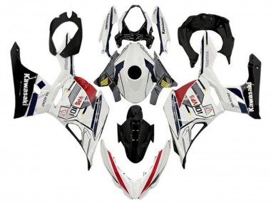 Buy 2018-2024 Kawasaki Ninja 400 Motorcycle Fairings - White Grey Yellow Red Black Stripe Canada