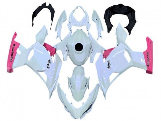2018-2024 Kawasaki Ninja 400 Motorcycle Fairings - Pearl White Pink Canada
