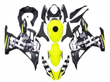Buy 2018-2024 Kawasaki Ninja 400 Motorcycle Fairings - Yellow Black White Skull Canada