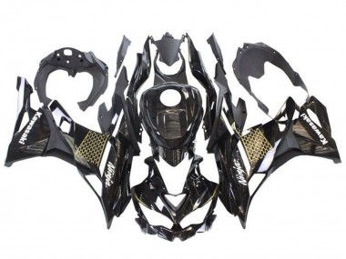 Buy 2019-2025 Kawasaki ZX25R ZX-25R Motorcycle Fairings - Glossy Black Gold White Honeycomb Canada