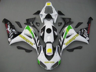 Buy 2006-2007 Honda CBR1000RR Motorcycle Fairings - White Green Yellow Glossy Black Hannspree Canada