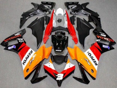 Buy 2013-2015 Honda CBR500R Motorcycle Fairings - Orange White Red Glossy Black Repsol Canada