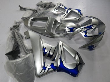 Buy 2000-2001 Honda CBR900RR 929 Motorcycle Fairings - Silver Blue Tribal Canada