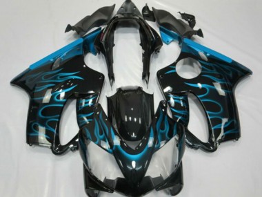 Buy 2001-2003 Honda CBR600 F4i Motorcycle Fairings - Glossy Black Light Blue Flame Canada
