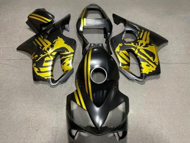 Buy 2001-2003 Honda CBR600 F4i Motorcycle Fairings - Gold Matte Black Skull Canada