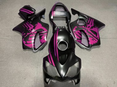 Buy 2001-2003 Honda CBR600 F4i Motorcycle Fairings - Pink Matte Black Skull Canada