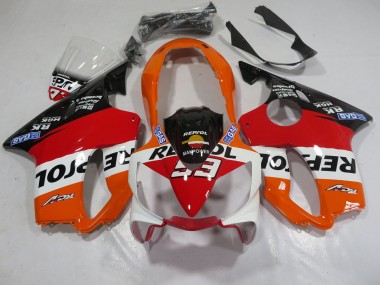 Buy 2004-2007 Honda CBR600 F4i Motorcycle Fairings - Orange White Red Glossy Black Repsol 93 Canada