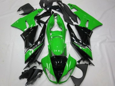 Buy 2009-2012 Kawasaki ZX6R Motorcycle Fairings - Green Glossy Black White Canada