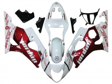 Buy 2003-2004 Suzuki GSXR 1000 Motorcycle Fairings - White Red Jordan Canada