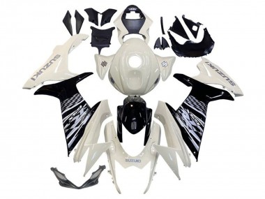 Buy 2011-2024 Suzuki GSXR 600 / GSXR 750 Motorcycle Fairing - White Glossy Black Canada