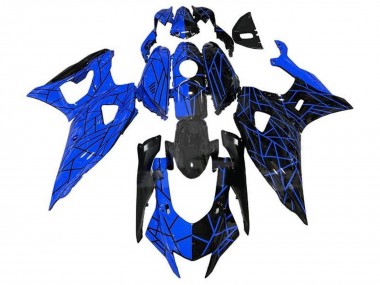 Buy 2021-2024 Yamaha YZF R7 Motorcycle Fairings - Blue Black Split Lines Canada