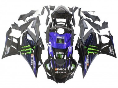 Buy 2019-2021 Yamaha YZF R3/R25 Motorcycle Fairings - Blue Glossy Black Green ENEOS Monster Canada