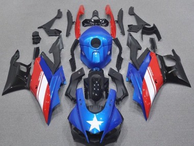 Buy 2019-2021 Yamaha YZF R3/R25 Motorcycle Fairings - Blue Red White Star Canada