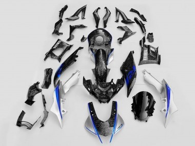 Buy 2019-2021 Yamaha YZF R3/R25 Motorcycle Fairings - White Blue Black Forged Carbon Fiber Style Canada