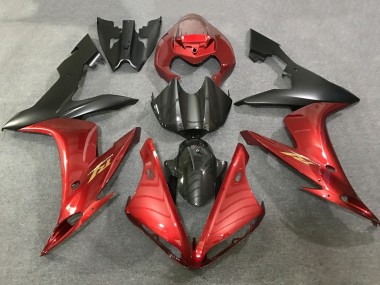 Buy 2004-2006 Yamaha YZF 1000 R1 Motorcycle Fairings - Red Faux Carbon Fiber Matte Black Canada