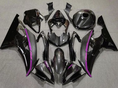 Buy 2008-2016 Yamaha YZF R6 Motorcycle Fairings - Black Carbon Fiber Style Purple Canada