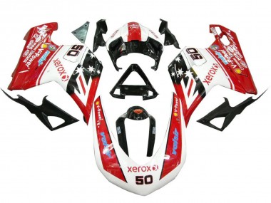 Buy 2007-2014 Ducati 848 1098 1198 Motorcycle Fairings - White Red Glossy Black Valsir Xerox 50 Canada