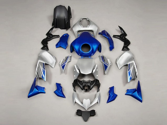 2020-2024 Kawasaki Z900 Motorcycle Fairings - Blue Silver Canada
