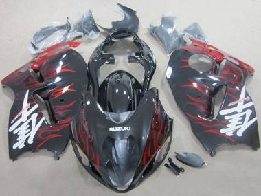Buy 1996-2007 Suzuki GSXR 1300 Hayabusa Motorcycle Fairings - Black Red Flame Canada