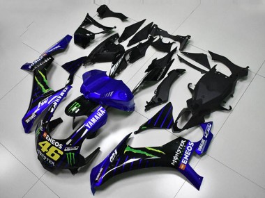 Buy 2015-2019 Yamaha YZF R1 Motorcycle Fairings - Blue White Black Green ENEOS Monster M1 46 Canada