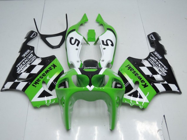 Buy 1996-2003 Green Black and White Kawasaki ZX7R Motor Fairings Canada Buy 1996-2003 Green Black and White Kawasaki ZX7R Motor Fairings Canada