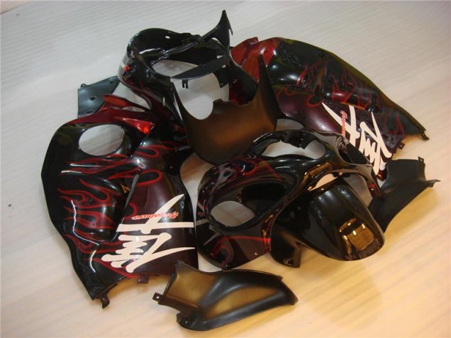 Buy 1996-2007 Black Red Flame Suzuki GSXR 1300 Hayabusa Motorbike Fairing Canada