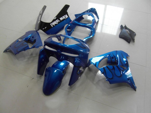 Buy 1998-1999 Blue Black Flame Kawasaki ZX9R Motorbike Fairing Canada Buy 1998-1999 Blue Black Flame Kawasaki ZX9R Motorbike Fairing Canada