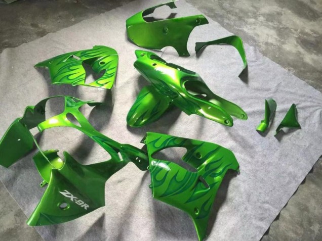 Buy 2000-2001 Green Green Flame Kawasaki ZX9R Replacement Fairings Canada
