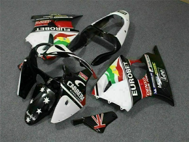 Buy 2000-2002 Black White Eurobet Kawasaki ZX6R Bike Fairing Canada