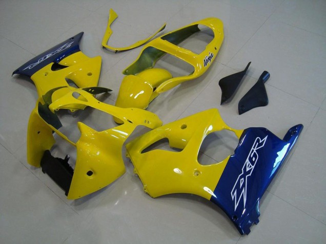 Buy 2000-2002 Yellow Blue Kawasaki ZX6R Moto Fairings Canada