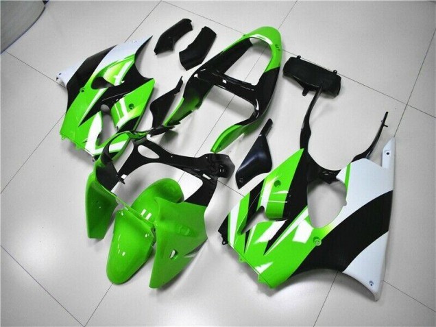 Buy 2000-2002 Green White Black Kawasaki ZX6R Bike Fairing Kit Canada Buy 2000-2002 Green White Black Kawasaki ZX6R Bike Fairing Kit Canada