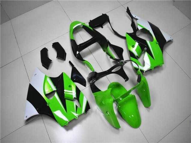 Buy 2000-2002 Green White Black Kawasaki ZX6R Bike Fairing Kit Canada Buy 2000-2002 Green White Black Kawasaki ZX6R Bike Fairing Kit Canada