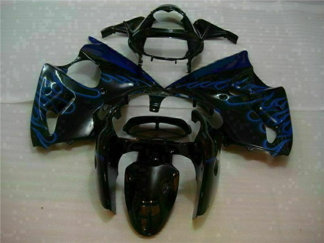 Buy 2000-2002 Black with Blue Flame Kawasaki ZX6R Motorbike Fairings Canada Buy 2000-2002 Black with Blue Flame Kawasaki ZX6R Motorbike Fairings Canada
