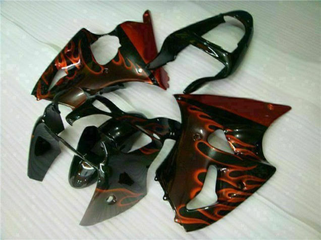 Buy 2000-2002 Black Red Flame Kawasaki ZX6R Motorcycle Fairing Kits Canada Buy 2000-2002 Black Red Flame Kawasaki ZX6R Motorcycle Fairing Kits Canada